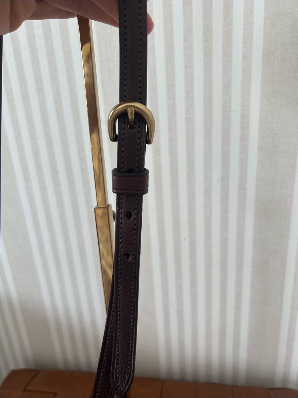 Vintage Kentucky Leather Works Saddle Bag Crossbody Leather Bag Gold Hardware - Picture 4 of 9